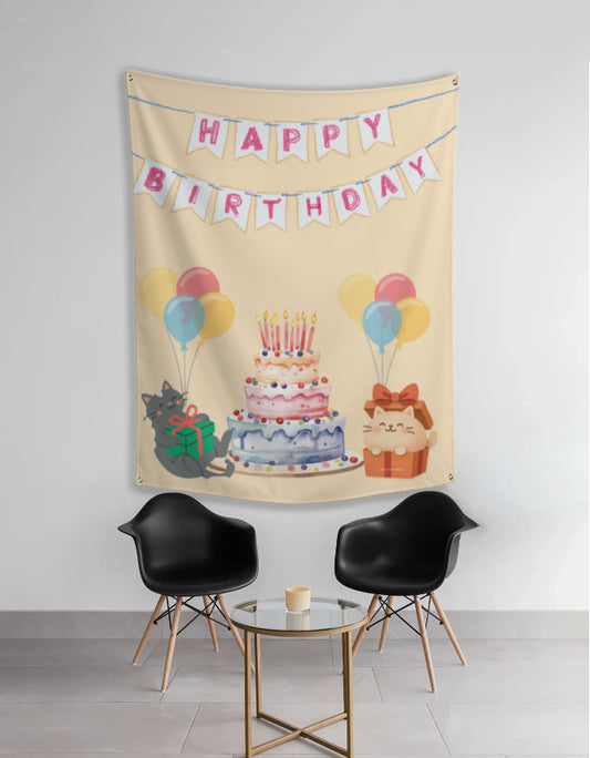 Happy Birthday Tapestry For Birthday Photo Background