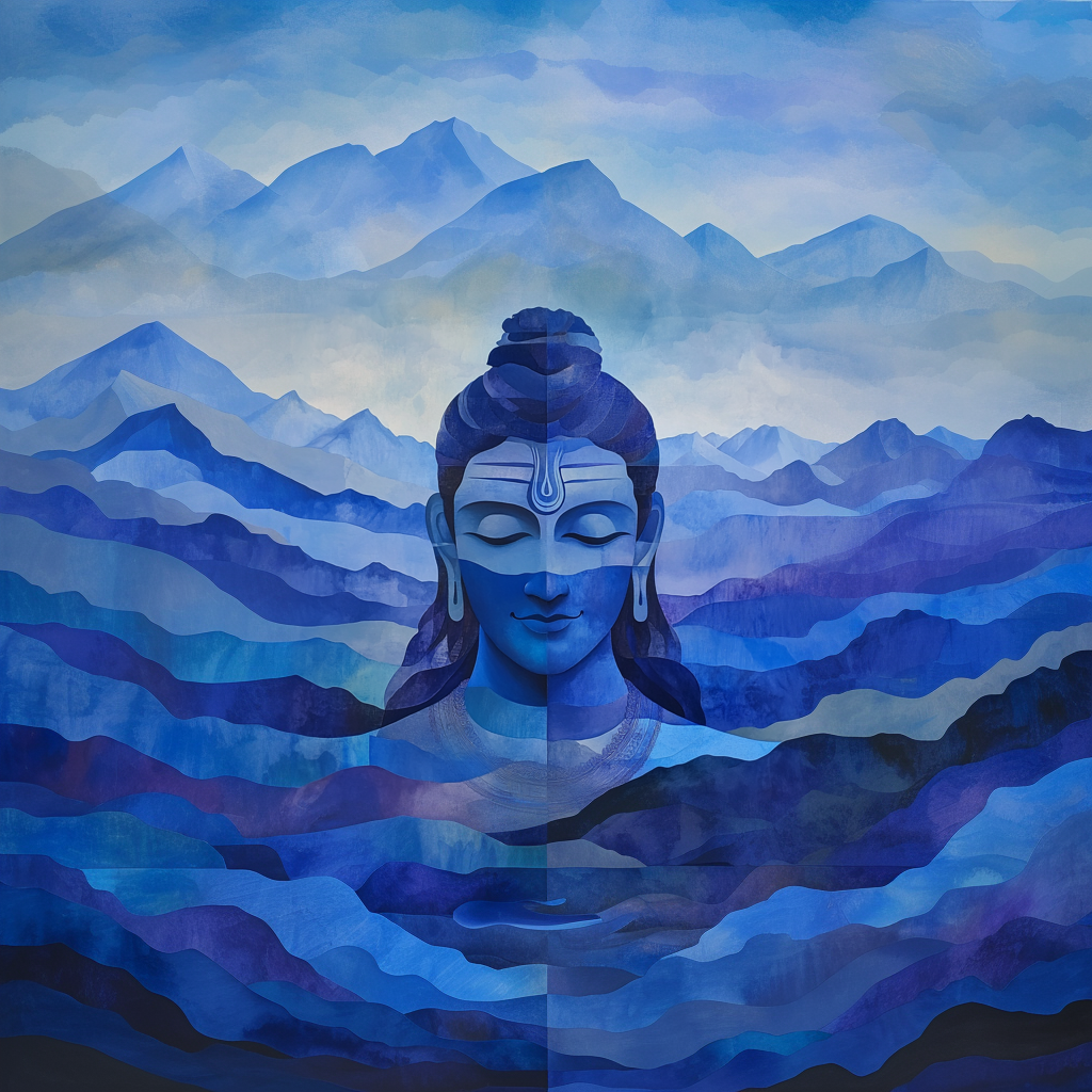 Neelkanth Shiva Wall Art Tapestry