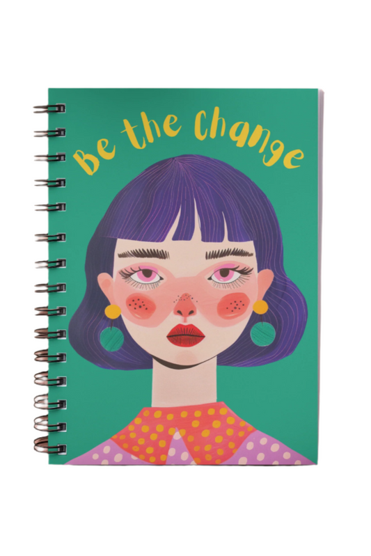 Be The Change A5 Unruled Notebook Diary