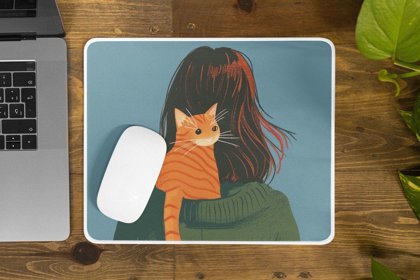 Cat & Me Mouse Pad
