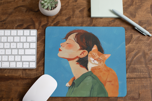 Cat Lover Anti Skid Mouse Pad for Laptop