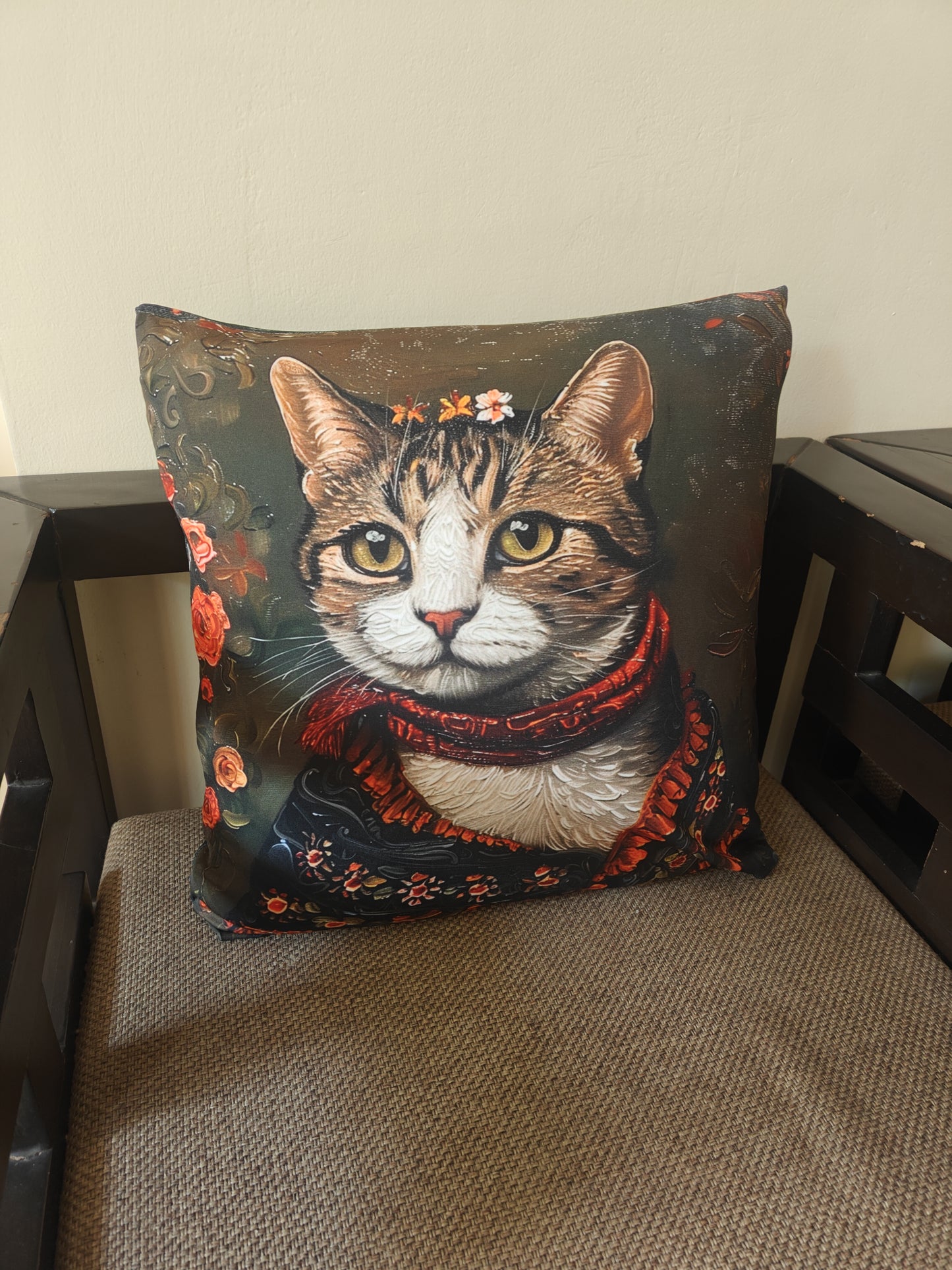 Madam Cat Boho Cushion cover