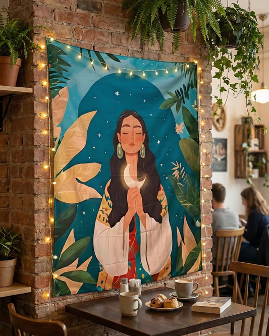 Cosmic Queen Tapestry - Boho Wall Art for Bedroom & Living Room