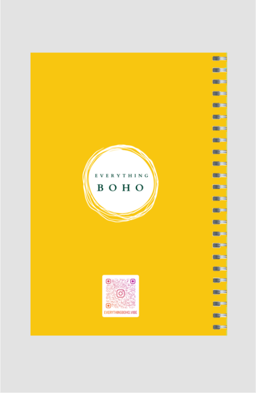 Let Your Boho Soul Bloom A5 Unruled Notebook Diary