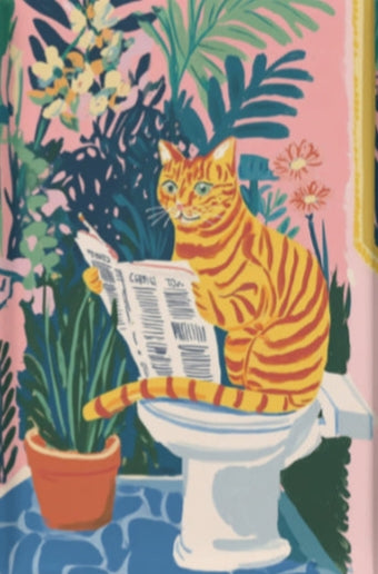 The News Hungry Cat Wall Art