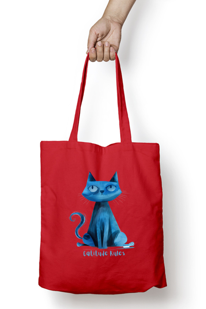 Catitude Zipped Tote Bag