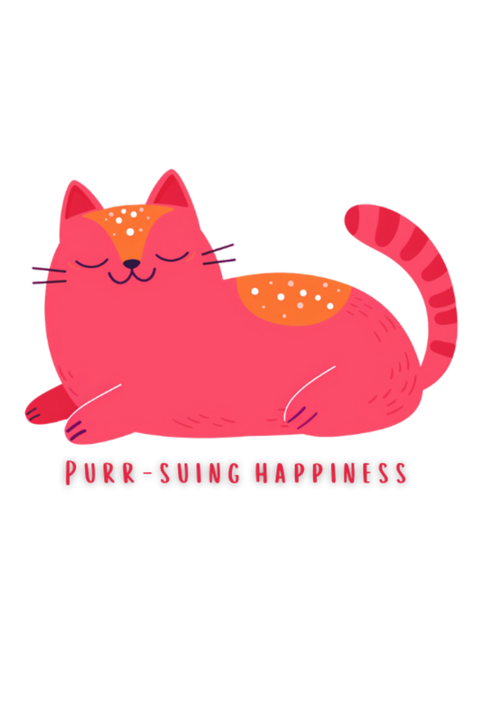 Purr-suing Happiness Zipped Tote Bag