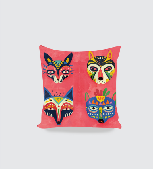 Masks Boho Cushion cover
