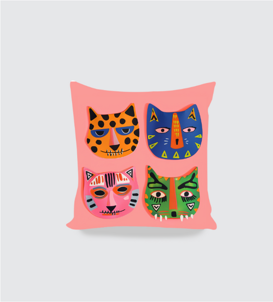 The Masks Boho Cushion cover
