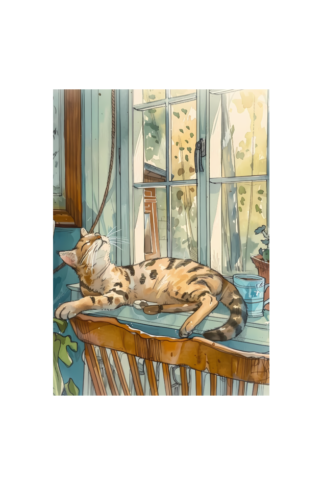 🌸The Chilling Cat🌸 Boho Wall Art