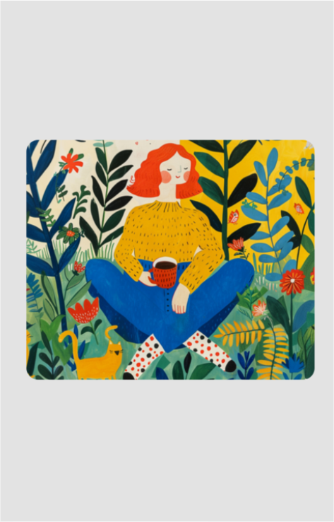 Boho Garden Anti Skid Mouse Pad