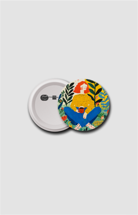 Boho Designer Button Badge