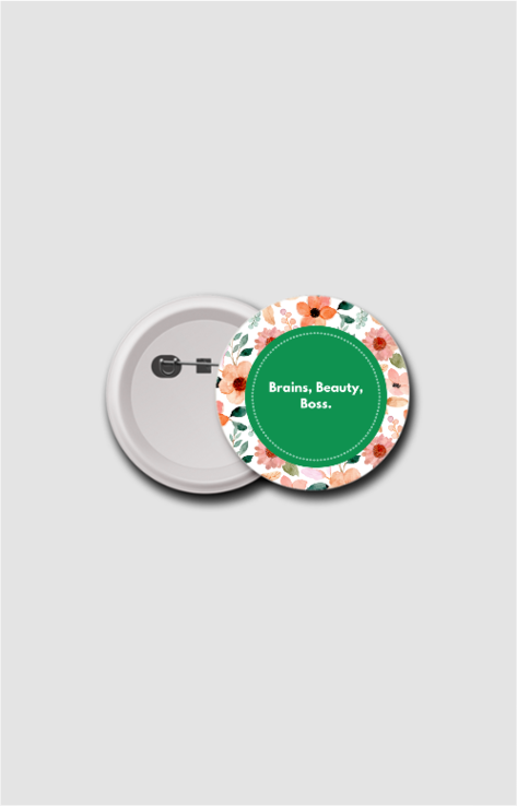 Boho Designer Button Badge