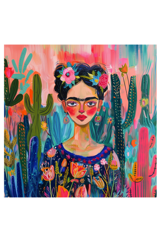 Frida Amongst Cacti Wall Art