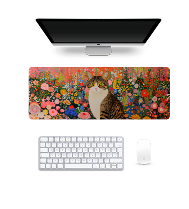 Feline Paradise | Gaming Pad | Desk mat | Desk Accessories for Work from Home and Office | Extended Mouse Pad