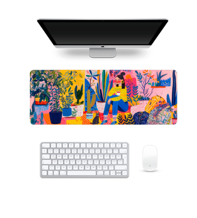 Boho Abode | Gaming Pad | Desk mat | Desk Accessories for Work from Home and Office | Extended Mouse Pad