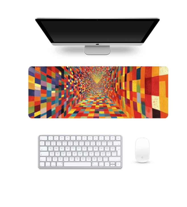 Pixel Path | Gaming Pad | Desk mat | Desk Accessories for Work from Home and Office | Extended Mouse Pad