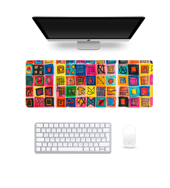 Playful Patch | Gaming Pad | Desk mat | Desk Accessories for Work from Home and Office | Extended Mouse Pad