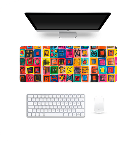 Playful Patch | Gaming Pad | Desk mat | Desk Accessories for Work from Home and Office | Extended Mouse Pad