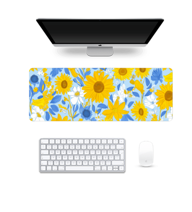 Golden Rays | Gaming Pad | Desk mat | Desk Accessories for Work from Home and Office | Extended Mouse Pad