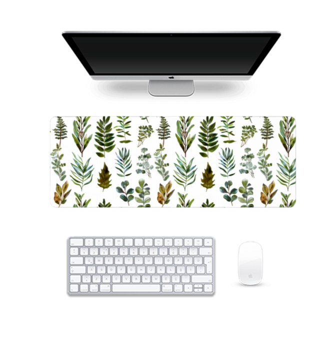 Fern Haven | Gaming Pad | Desk mat | Desk Accessories for Work from Home and Office | Extended Mouse Pad