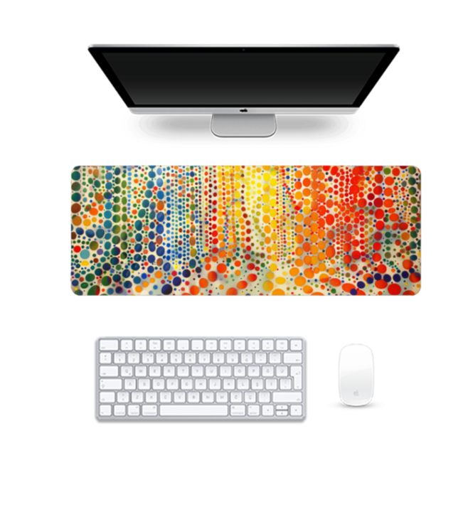Kusama Dots Symphony | Gaming Pad | Desk mat | Desk Accessories for Work from Home and Office | Extended Mouse Pad