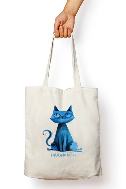 Catitude Zipped Tote Bag