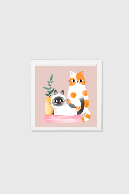Cat Sisters Framed Art