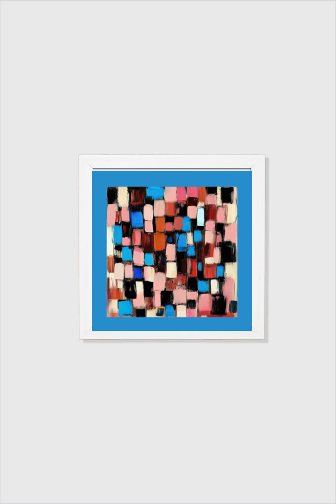 Abstract Rectangles Boho Wall Art