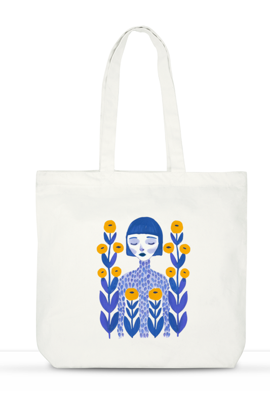Flower Child Large Zipped Tote Bag