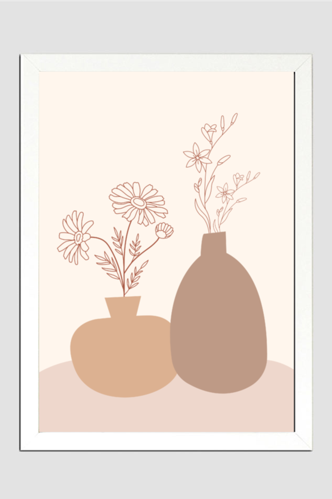 Flower Pot Abstract Boho Wall Art