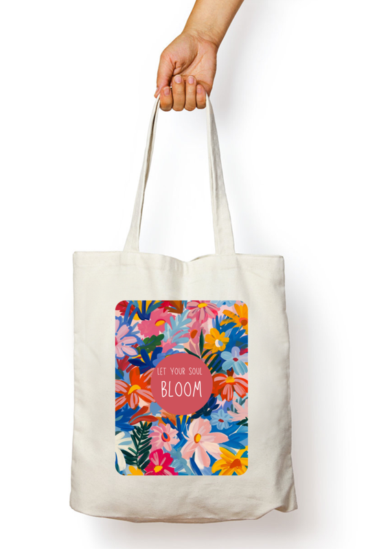 Let Your Soul Bloom Zipped Tote Bag
