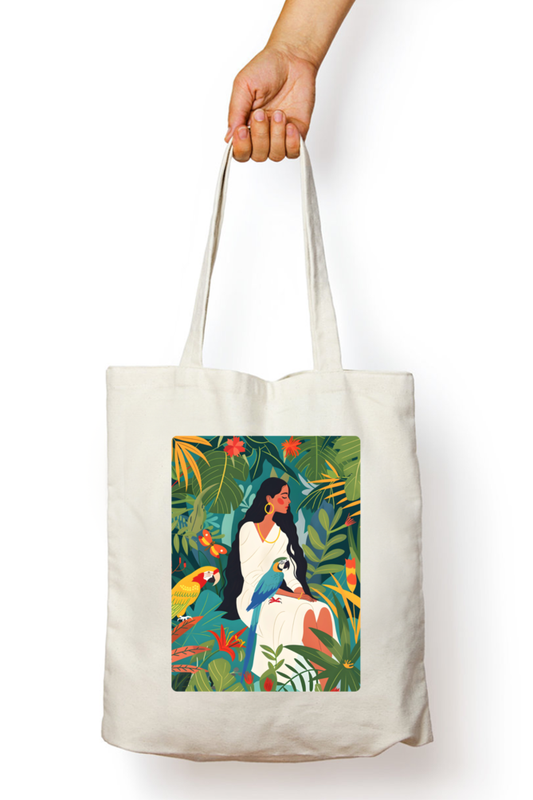 Woman of Paradise Zipped Tote Bag