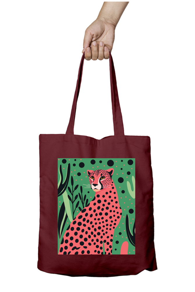 Cheetah Print Zipped Tote Bag