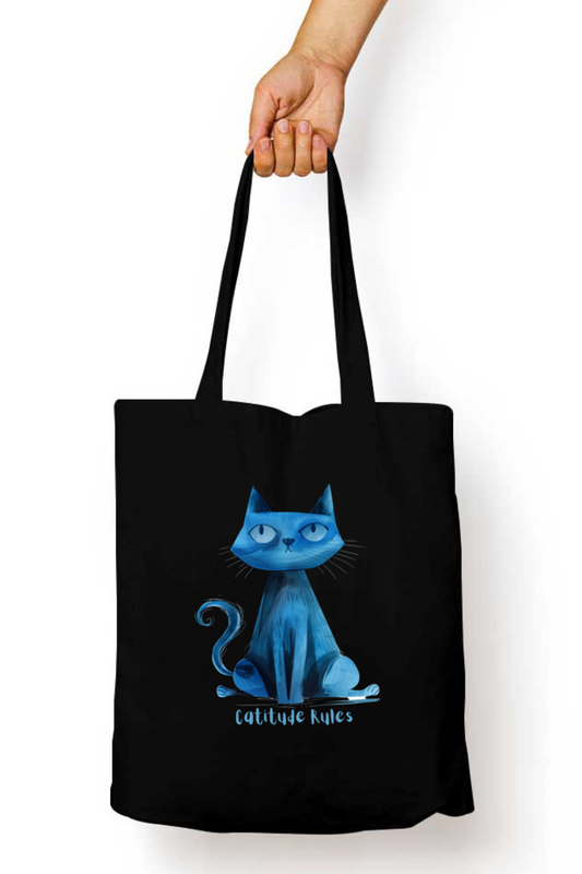 Catitude Zipped Tote Bag