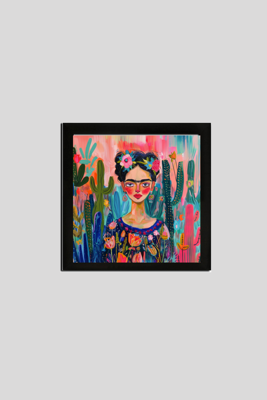 Frida Amongst Cacti Wall Art