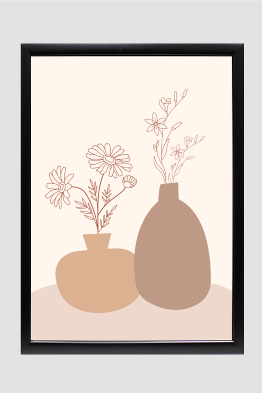 Flower Pot Abstract Boho Wall Art