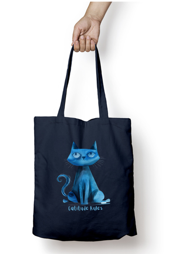 Catitude Zipped Tote Bag