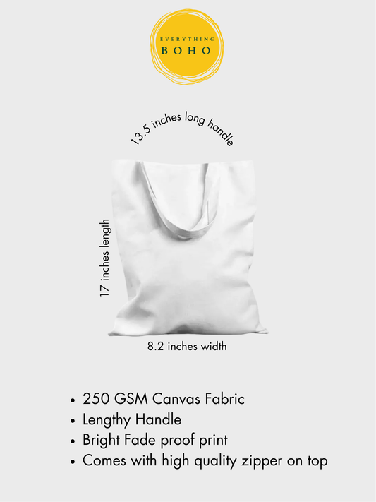 Cat & Me Artistic Tote Bag With Zipper