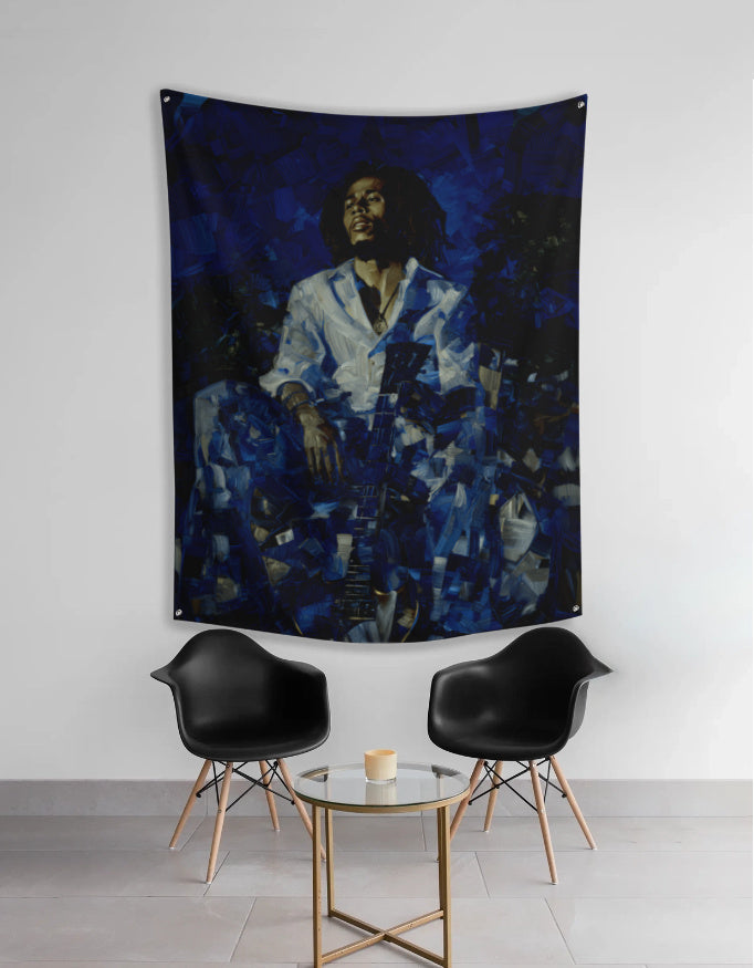 Bob Marley Wall Art Tapestry - Boho Reggae Wall Decor