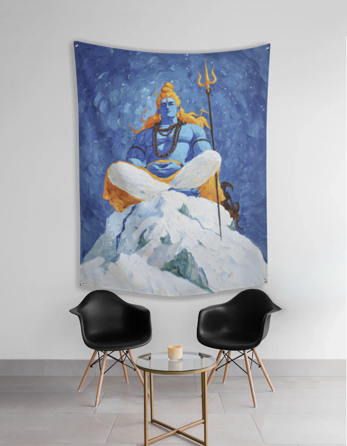 Meditative Shiva Tapestry