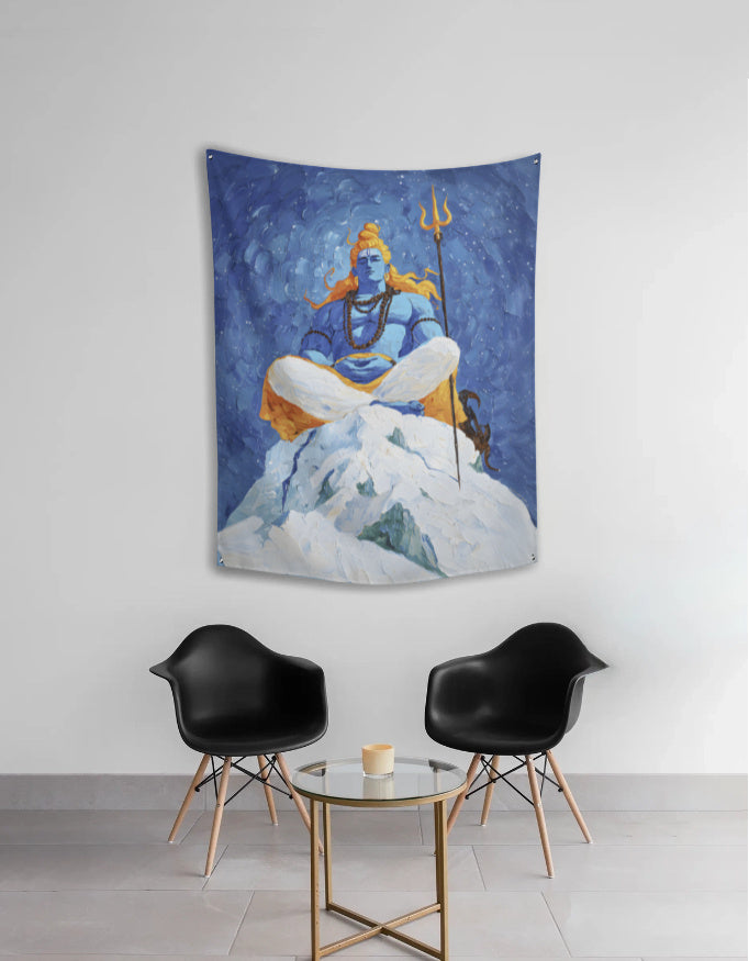 Meditative Shiva Tapestry