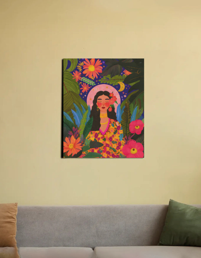 Nature Goddess Wrapped Canvas Wall Art