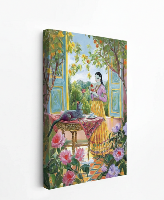 Indian Princess Wrapped Canvas Wall Art