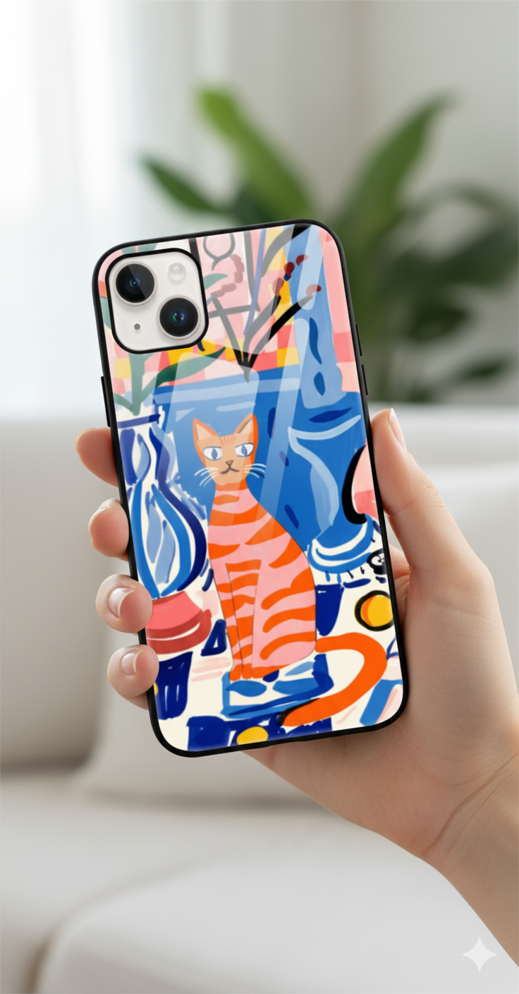 House Cat iPhone Glass Case