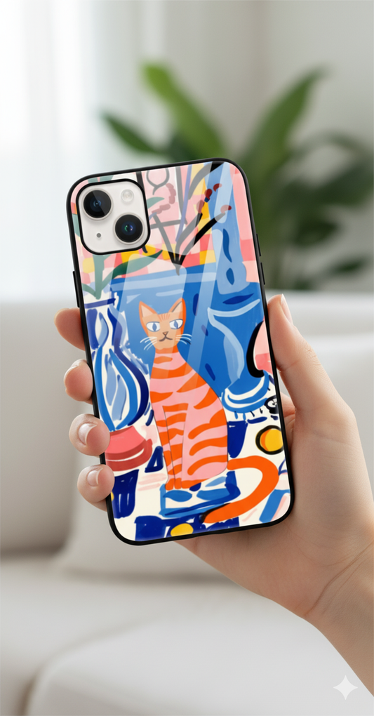 House Cat iPhone Glass Case