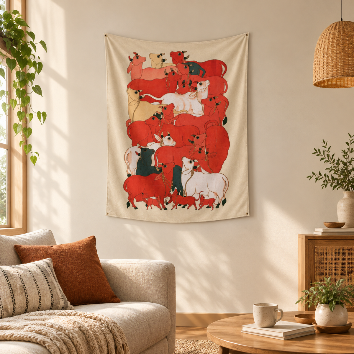 Kamdhenu Wall Art Tapestry