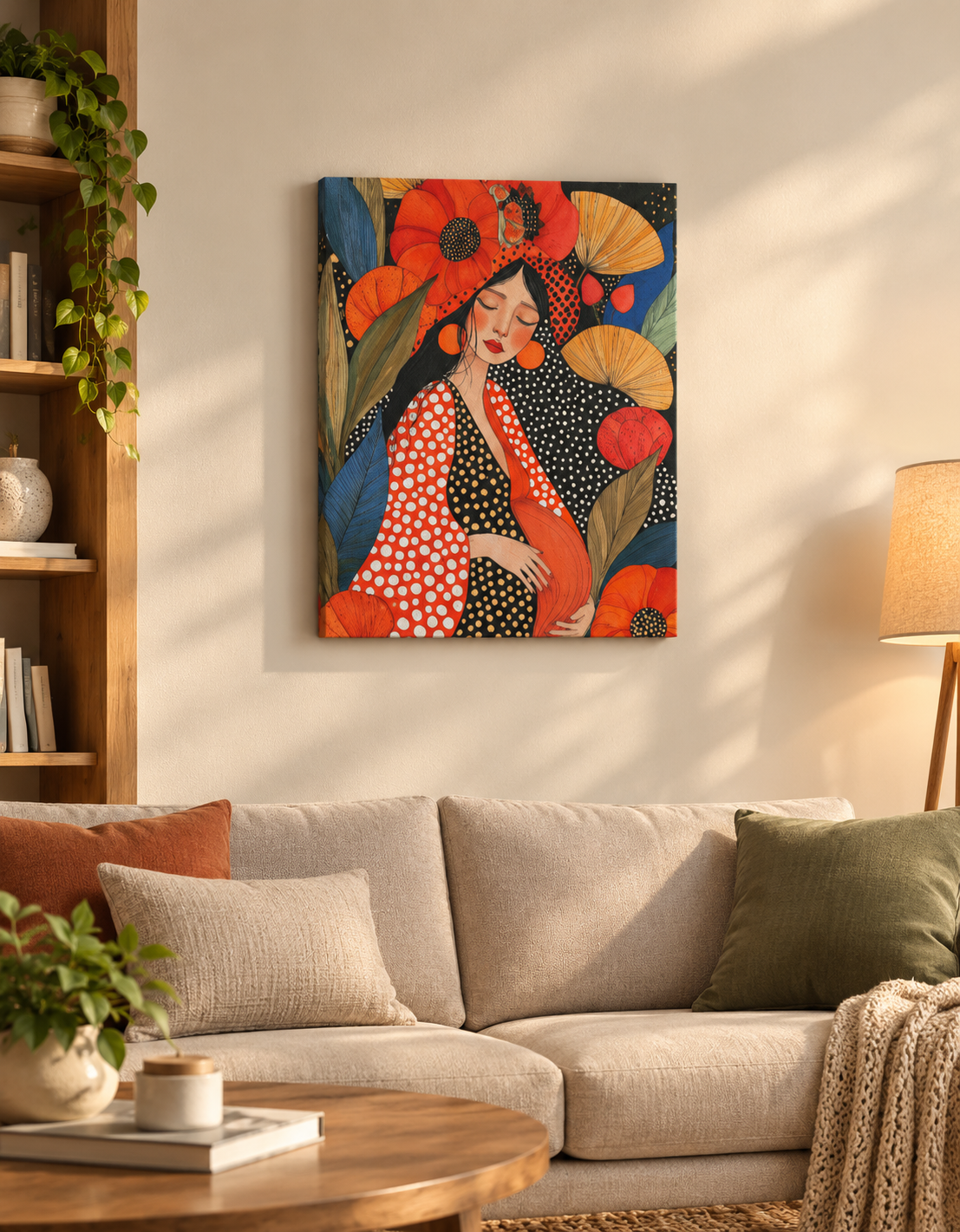 The Blooming Mother Wrapped Canvas Wall Art