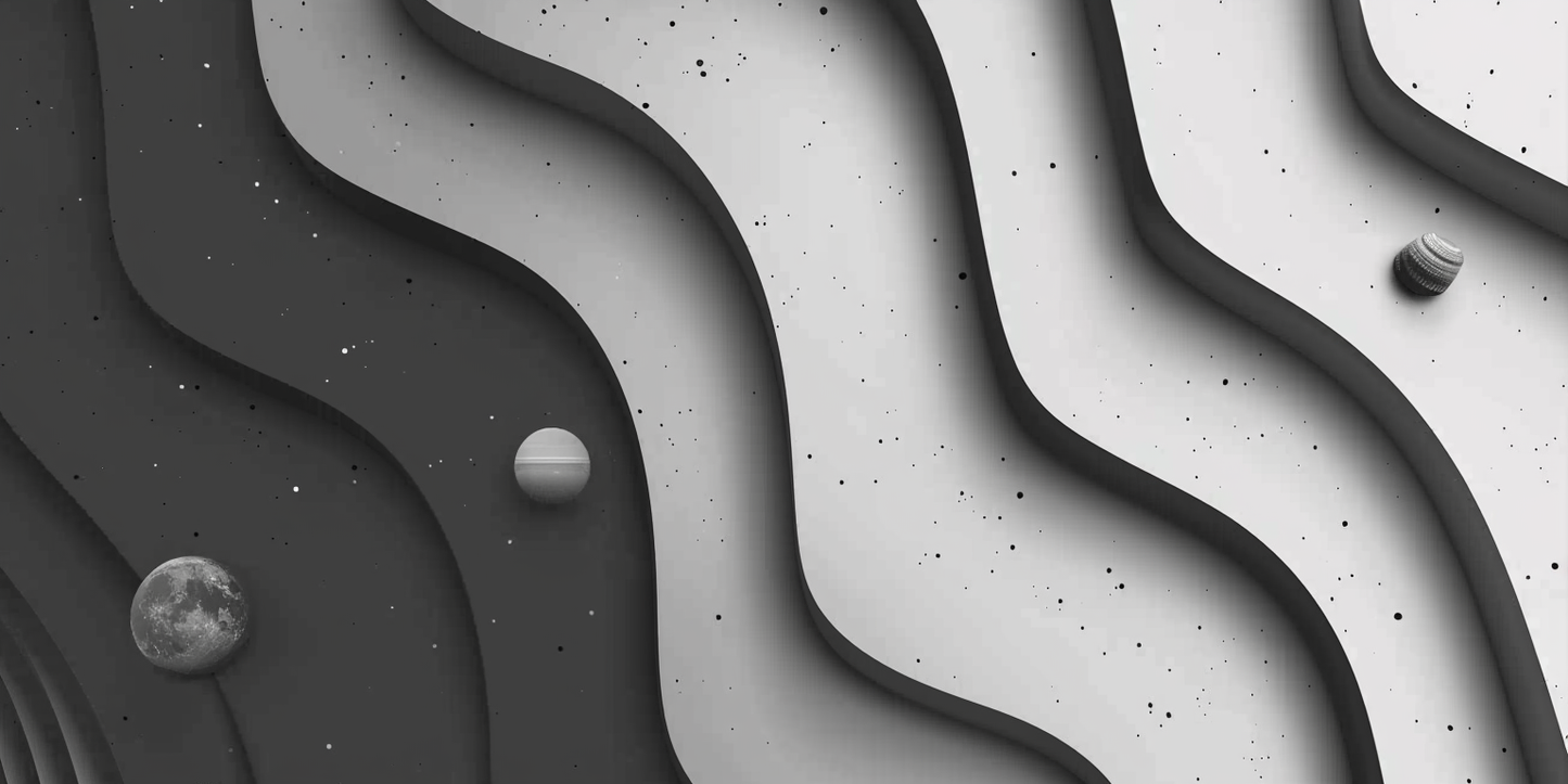 Space Waves | Gaming Pad | Desk mat | Desk Accessories for Work from Home and Office | Extended Mouse Pad