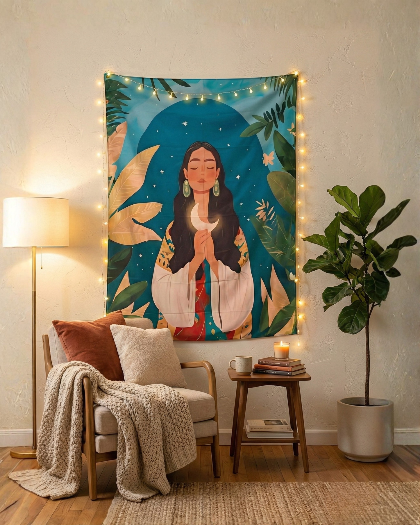 Cosmic Queen Tapestry - Boho Wall Art for Bedroom & Living Room